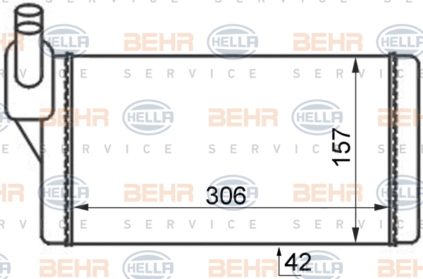 BEHR Fűtőradiátor 8FH351024-401