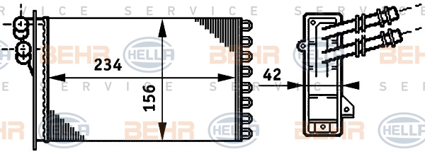 BEHR Fűtőradiátor 8FH351311-021