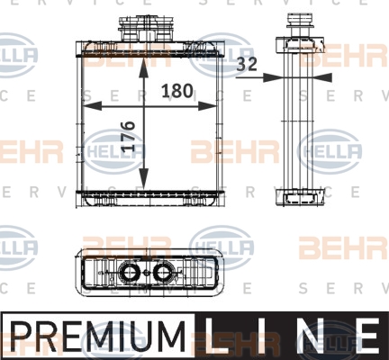 BEHR Fűtőradiátor 8FH351311-111