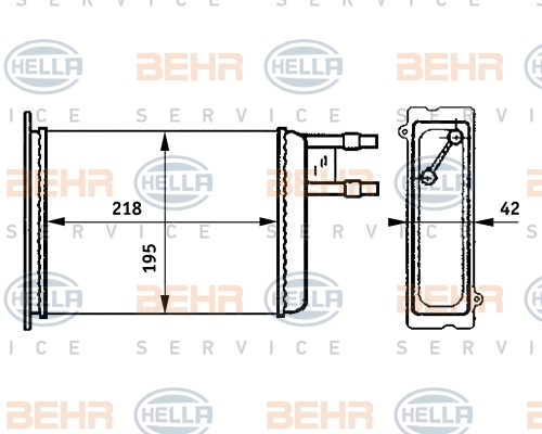 BEHR Fűtőradiátor 8FH351313-371