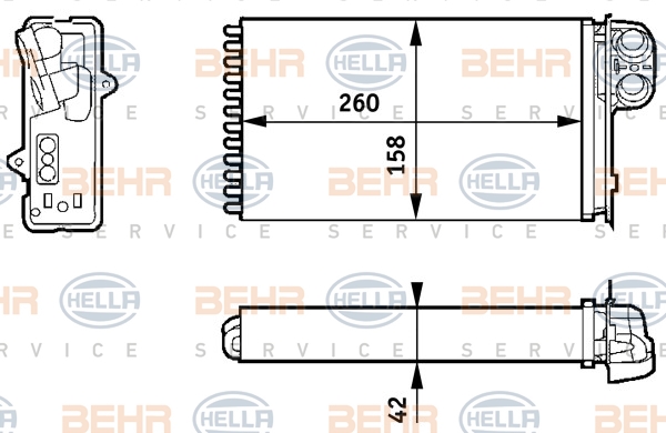 BEHR Fűtőradiátor 8FH351313-421