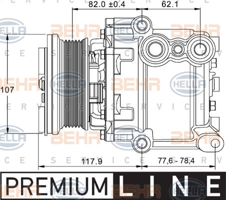 MAHLE Klímakompresszor ACP1335000P_MAHLE