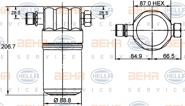 BEHR Klímaszárító patron 8FT351192-041