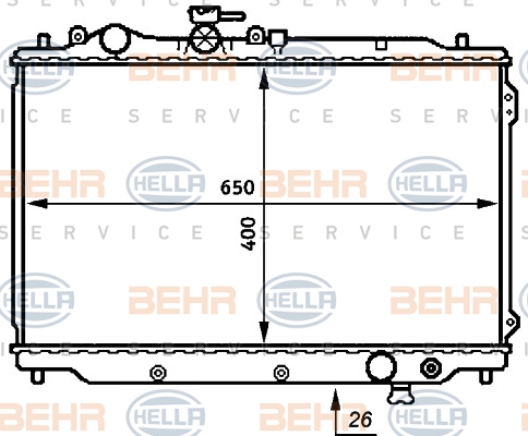 BEHR Vízhűtő 8MK376706-711