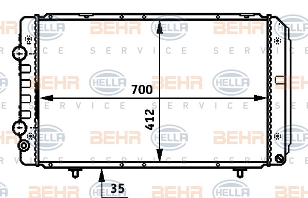 BEHR Vízhűtő 8MK376707-071