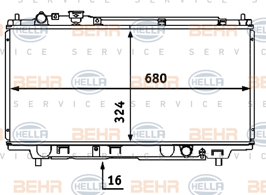 BEHR Vízhűtő 8MK376707-474