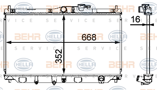 BEHR Vízhűtő 8MK376708-131