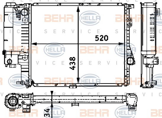 BEHR Vízhűtő 8MK376711-244