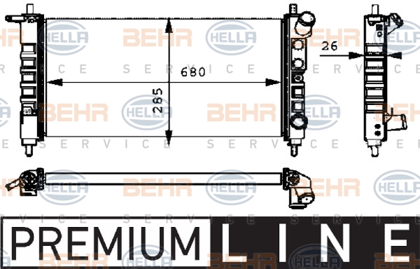 BEHR Vízhűtő 8MK376712-701