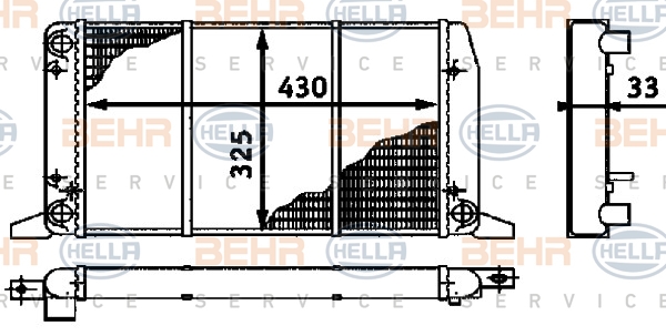 BEHR Vízhűtő 8MK376715-071