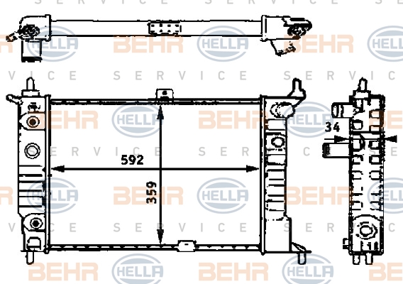 BEHR Vízhűtő 8MK376715-314