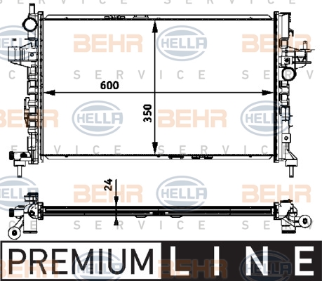 BEHR Vízhűtő 8MK376715-321