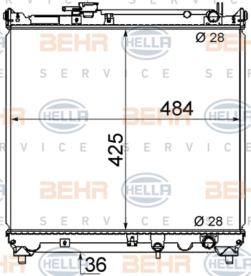 BEHR Vízhűtő 8MK376716-421