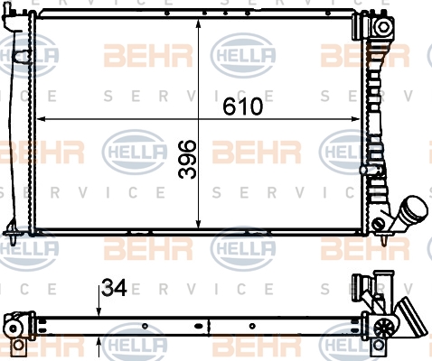 BEHR Vízhűtő 8MK376716-501