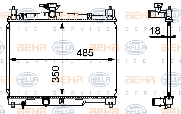 BEHR Vízhűtő 8MK376718-421