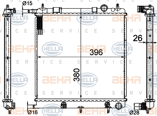 BEHR Vízhűtő 8MK376718-621