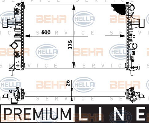 BEHR Vízhűtő 8MK376719-061