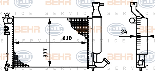 BEHR Vízhűtő 8MK376719-501