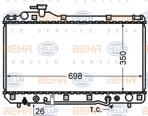 BEHR Vízhűtő 8MK376724-721