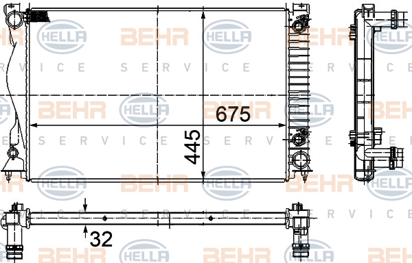 BEHR Vízhűtő 8MK376732-501