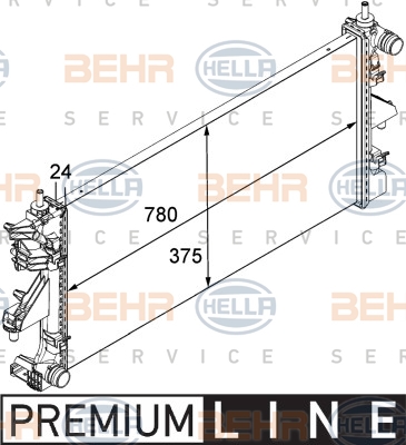 BEHR Vízhűtő 8MK376745-031