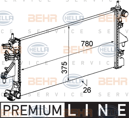 BEHR Vízhűtő 8MK376745-091