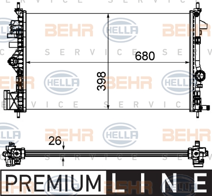 BEHR Vízhűtő 8MK376754-351