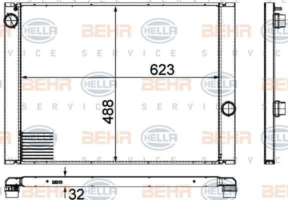 BEHR Vízhűtő 8MK376755-591