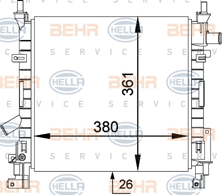 BEHR Vízhűtő 8MK376764-251