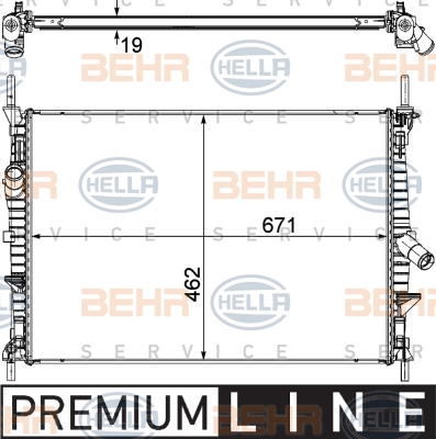 BEHR Vízhűtő 8MK376764-501