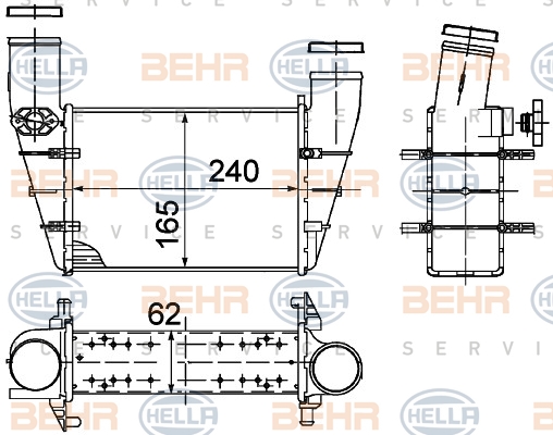 BEHR Töltőlevegő hűtő 8ML376727-581