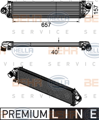 BEHR Töltőlevegő hűtő 8ML376746-471