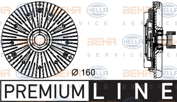 BEHR Hűtőventillátor kuplung 8MV376732-041