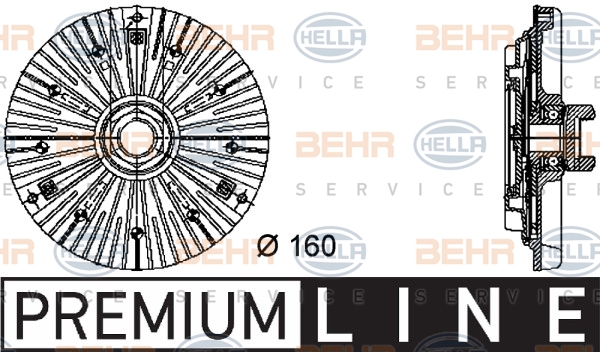 BEHR Hűtőventillátor kuplung 8MV376732-401