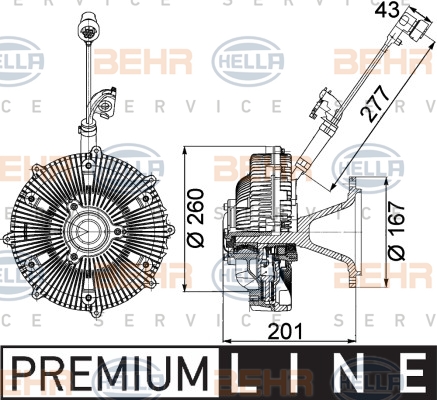 BEHR Hűtőventillátor kuplung 8MV376757-461