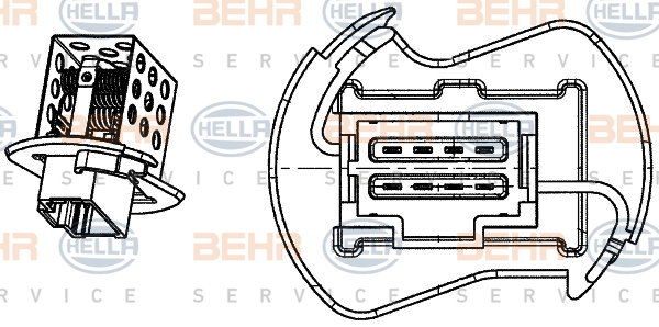 BEHR Ellenállás, szellőzés 9ML351332-251