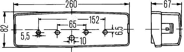 HELLA Hátsó lámpa 2SE002844-057