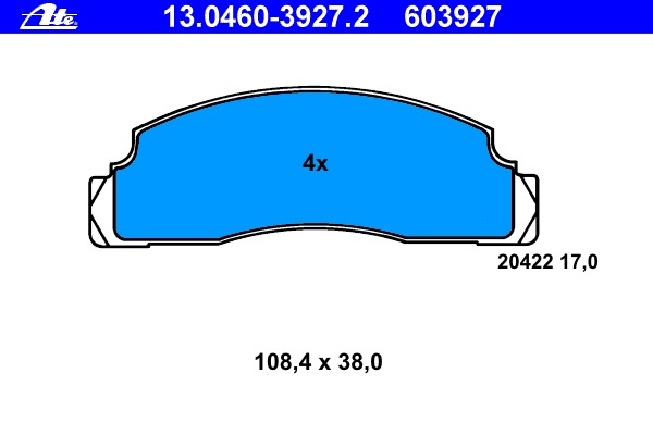 ATE Első fékbetét 13.0460-3927.2_ATE