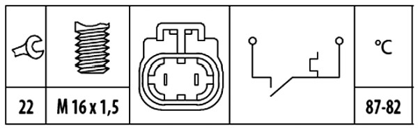 HELLA Ventilátor kapcsoló 6ZT181611-001