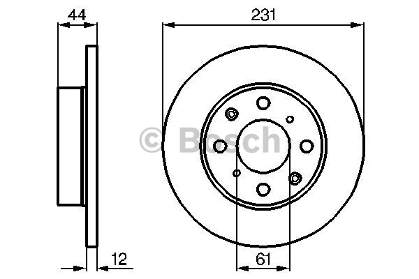 BOSCH Első féktárcsa 0986478239_BOSCH