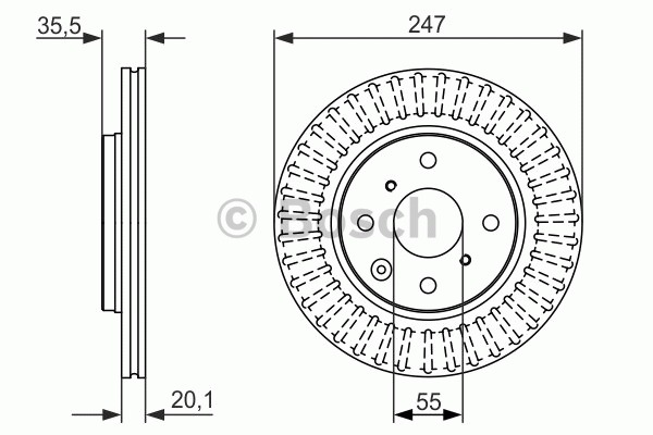 BOSCH Első féktárcsa 0986479632_BOSCH