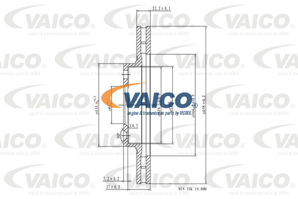 VAICO Első féktárcsa V46-80024_VAICO