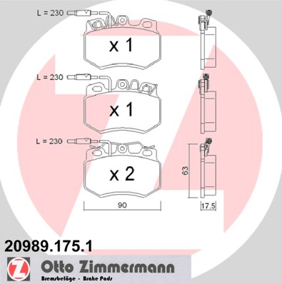 ZIMMERMANN Első fékbetét 20989.175.1_ZIM