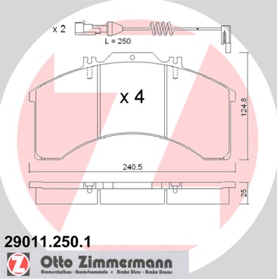 ZIMMERMANN Első fékbetét 29011.250.1_ZIM