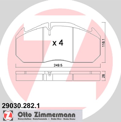 ZIMMERMANN Első fékbetét 29030.282.1_ZIM