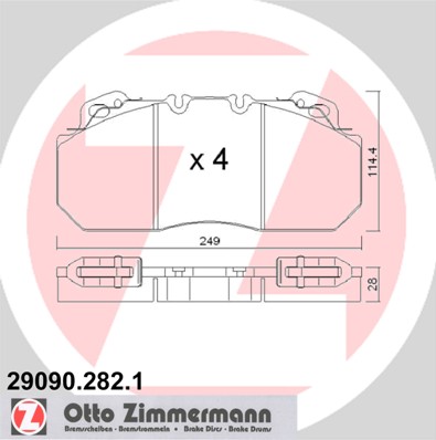 ZIMMERMANN Első fékbetét 29090.282.1_ZIM