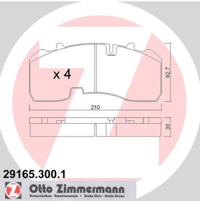 ZIMMERMANN Hátsó fékbetét 29165.300.1_ZIM