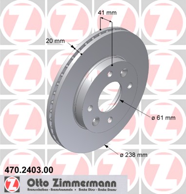 ZIMMERMANN Első féktárcsa 470.2403.00_ZIM