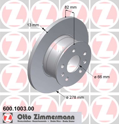 ZIMMERMANN Első féktárcsa 600.1003.00_ZIM