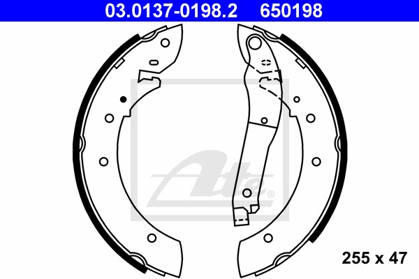 ATE Fékpofa 03.0137-0198.2_ATE